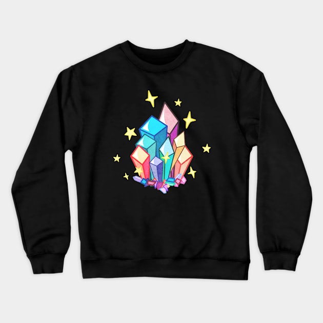 Sparkly Gemstones Crewneck Sweatshirt by Kelly Louise Art